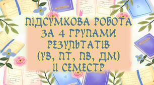 Комплексна підсумкова робота за 4 групами результатів за ІІ семестр (УВ, ПТ, ПВ, ДМ). 5 КЛАС