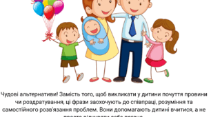 Інформація(рекомендації) Скажіть це дитині замість крику!