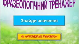 Фразеологізми. Тренажер для НМТ/ЗНО