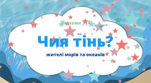 Дидактична вправа "Чия тінь" жителі морів та океанів (відео+картки)