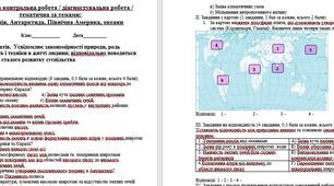 Семестрова контрольна робота, діагностувальна робота,  тематична робота 7 клас НУШ, географія, третя група результатів