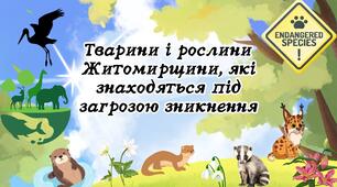 Тварини і рослини Житомирщини, які знаходяться під загрозою зникнення