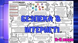 Плакат співпраці "Безпека в інтернеті" 2 - 5 класи