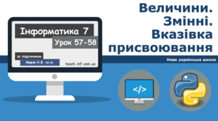 Мова програмування. Середовище програмування. Величини. Змінні. Вказівка присвоювання