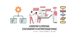 5 клас. Алгоритми та програми (Узагальнення та систематизація знань)