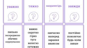 Флешкартки "Синоніми" (100 шт) Лексикологія Українська мова