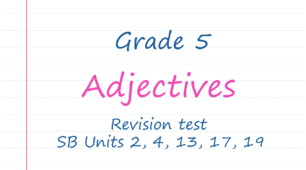 Prepare 5. Adjectives. Revision test