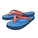 Beach Flip Flop Clipart Vector, Red Blue Flip Flops Clipart, Red And Blue, Flip Flops, Clipart PNG Image For Free Download