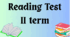 Form 9. Reading Test. II Term.