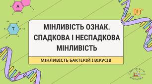 Мінливість ознак. Спадкова та неспадкова. Мінливість бактерій та вірусів.