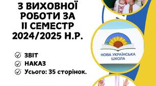Наказ "Про підсумки виховної роботи за ІІ семестр 2024/2025 н. р. "