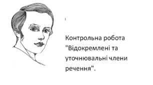 Контрольна робота з теми "Відокремлені та уточнювальні члени речення".