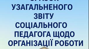 (ЗРАЗОК) Звіт соціального педагога "Про підсумки роботи з соціального захисту  учнів пільгових категорій"
