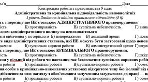 Контрольна робота Адміністративна та кримінальна відповідальність неповнолітніх