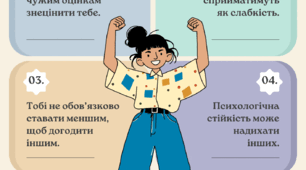 Психологічна листівка "6 переконань емоційно стійких жінок"