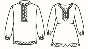 Розмальовка.  Вишиванка.4х3 Плакат.