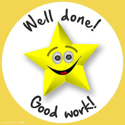 Sheet of Personalised Well Done Gold Star Stickers Sweet Cones Party Gloss Matte | eBay