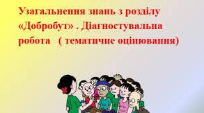 7 Діагностувальна робота з теми "Добробут"