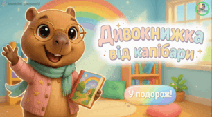 Презентація з читання. Дивокнижка від капібари. Читання з малюнками.