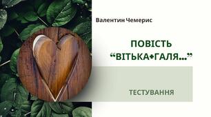 Тестування /повість В.Чемериса "Вітька+Галя..."