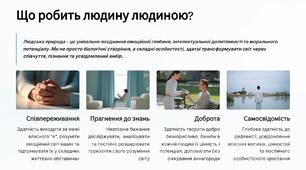 Презентація " Що робить людину людиною? " 7 клас Громадянська освіта.