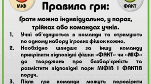Гра на липучках "Безбар'єрність: міф/факт".