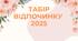 РОЗТЯЖКА "ТАБІР ВІДПОЧИНКУ 2025"