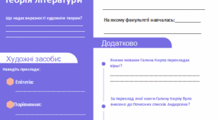 Робочий аркуш. Галина Кирпа