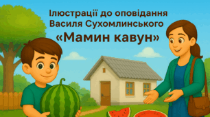 Ілюстрації до оповідання Василя Сухомлинського «Мамин кавун»