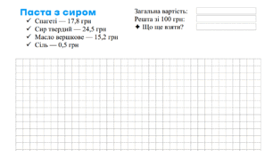 Вартість страви й витрати. Компетентнісне завдання на дії з десятковими дробами