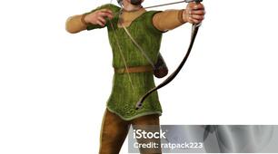 Reading. Text " Robin Hood and the Golden Arrow"