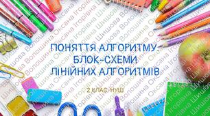 Конспект уроку "Поняття алгоритму. Блок-схеми лінійних алгоритмів"