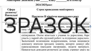 Моніторинг навчальних досягнень учня з ООП 7 клас за ІІ семестр