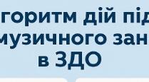 Алгоритм дій вихователя  під час музичного заняття
