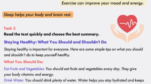 Healthy Choices Guide | Grammar lesson