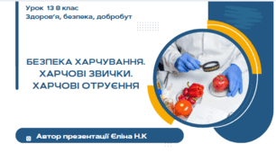 Урок 13 ЗБД  (1 год) Воронцова  Безпека харчування. Харчові звички. Харчові отруєння