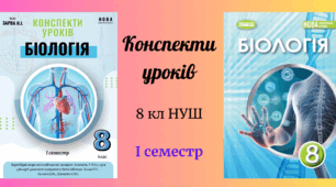 Конспекти уроків 8 клас НУШ І семестр до підручника Балан