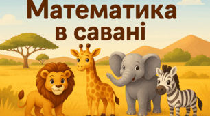 Дидактична гра «Математика в савані» (порівняння кількості тварин)