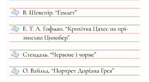 Література на літо для 10 класу