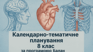 КТП біологія 8 клас НУШ за програмою Балан (2год/тиждень)