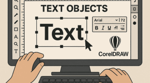 Використання текстових об’єктів Corel Draw
