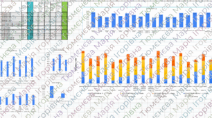 Аналіз навчання за рік. EXCEL форма для завуча з діаграмами: порівняння рівня знань по класам та якість викладання предмету
