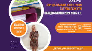 Звіт керівника ЗДО за підсумками 2024/2025 навчального року