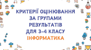 Критерії оцінювання за групами результатів з інформатики для 3 та 4 класу