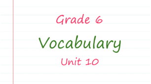 Prepare 6. Unit 10. Vocabulary