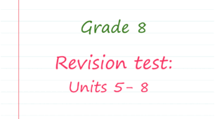 Prepare 8. Revision test: Units 5-8