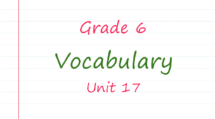 Prepare 6. Unit 17. Vocabulary
