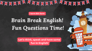 Гра-повторення з англійської мови для учнів 5 класу за І семестр "Brain Break English – Fun Questions Time!" (Веселі запитання для активного мозку)