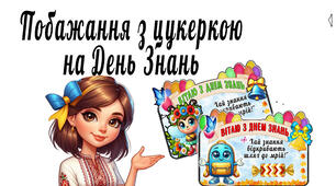 Побажання з цукеркою на ДЕНЬ ЗНАНЬ