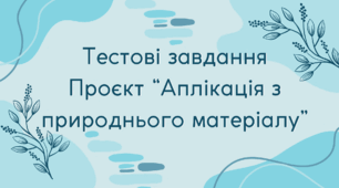 Тестові завдання проєкт "Аплікація із природнього матеріалу"